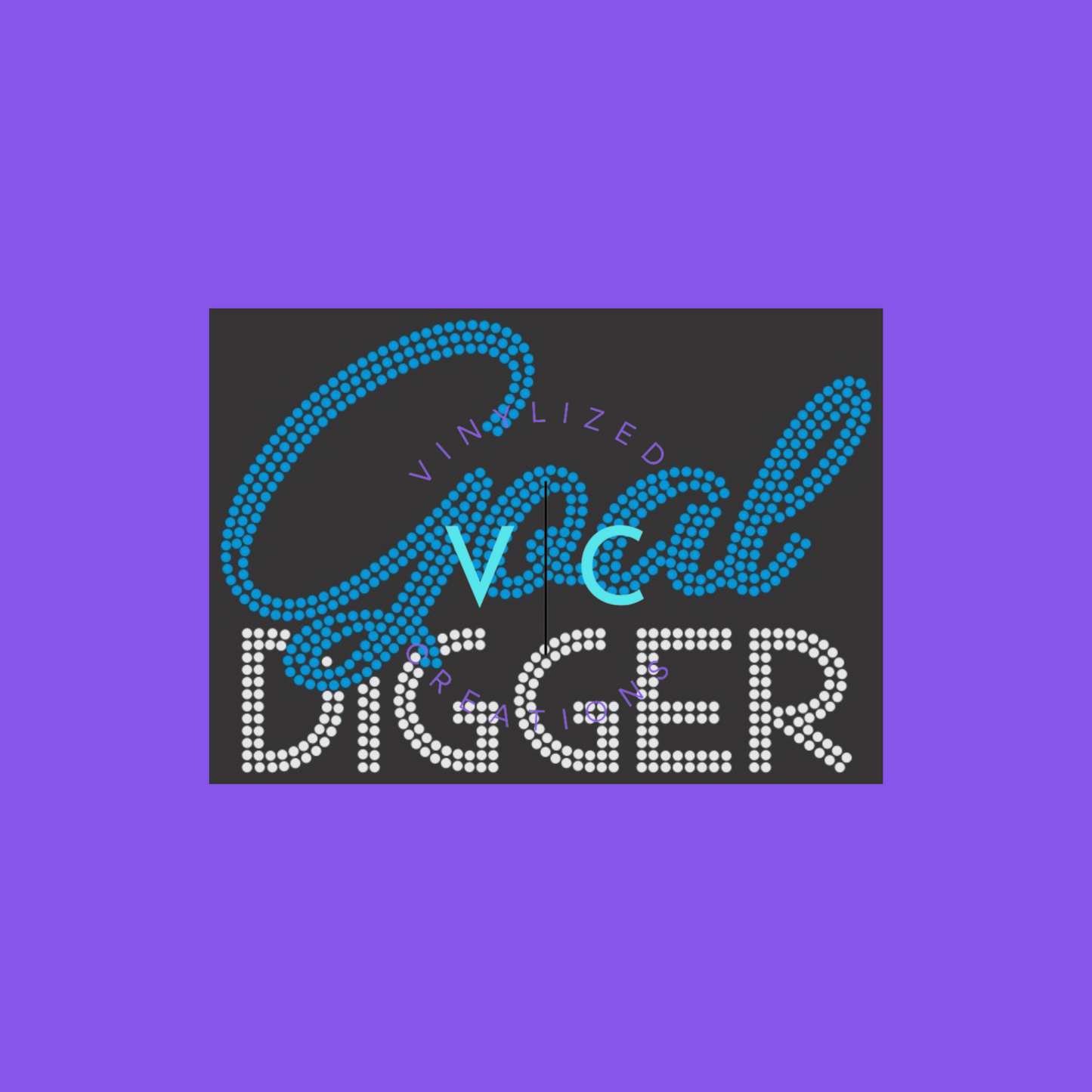 PRE-CUT Rhinestone Template: Goal Digger